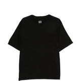 T-shirt a girocollo in nero 