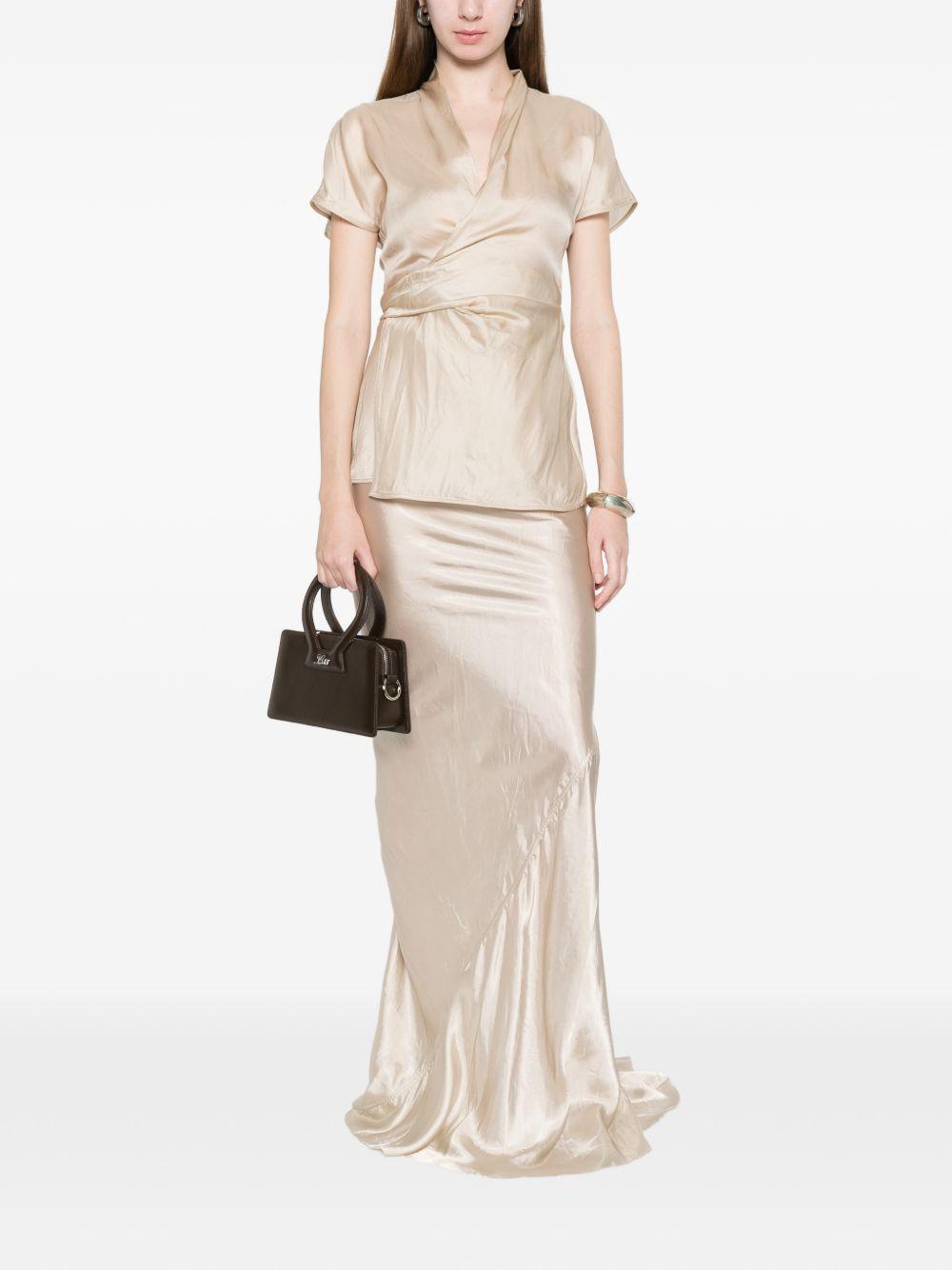 Top  a maniche corte in beige Rick owens - donna 