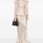 Top  a maniche corte in beige Rick owens - donna 
