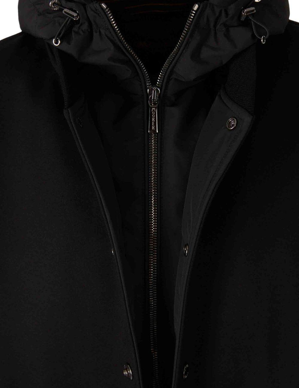 Giacca Callum con cappuccio in nero Moorer - uomo 