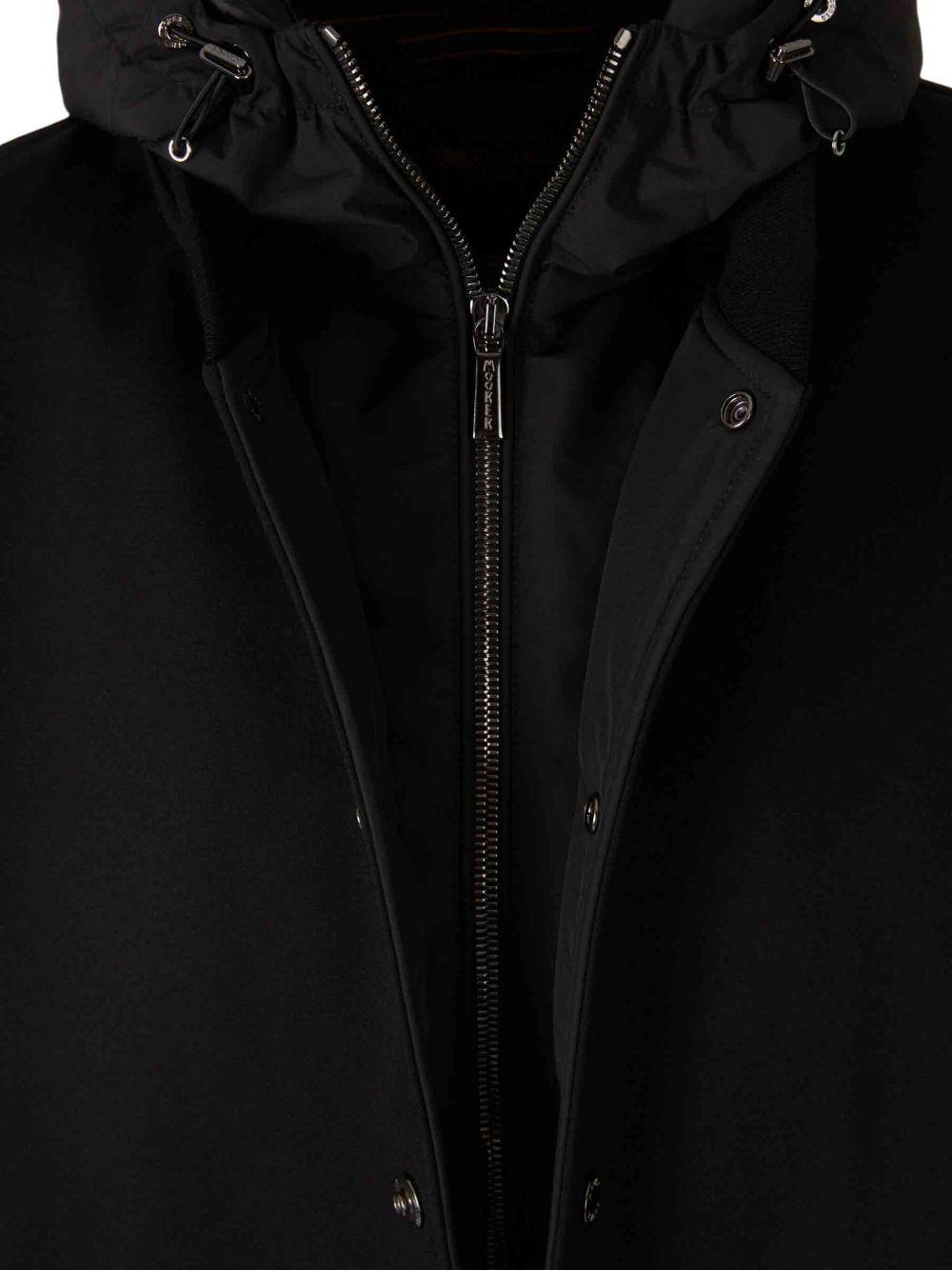 Giacca Callum con cappuccio in nero Moorer - uomo 