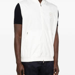 Gilet con dettaglio logo in bianco Brunello cucinelli - uomo 