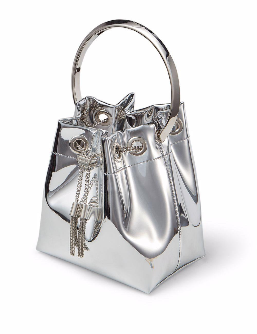 Borsa a secchiello Bon Bon in argento 