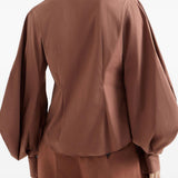 Camicia con maniche a sbuffo in rosa Brunello Cucinelli - donna 