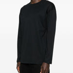T-shirt a maniche lunghe in nero Lemaire - uomo 