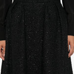 Gonna plissettata con paillettes in nero Alessandra Rich - donna 