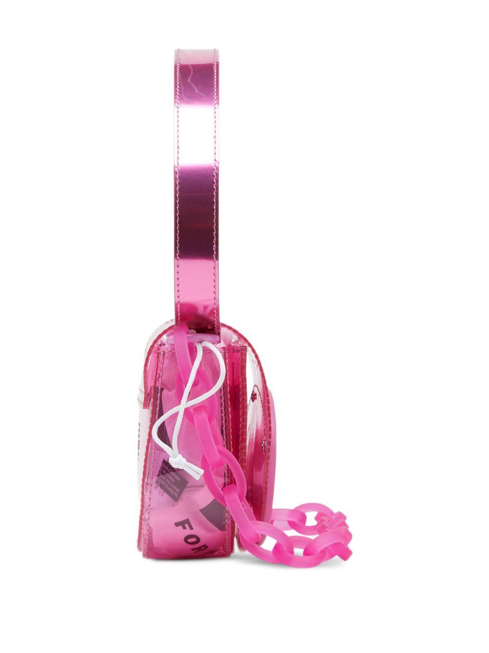 Borsa a spalla 1 dr trasparente in rosa Diesel - donna 