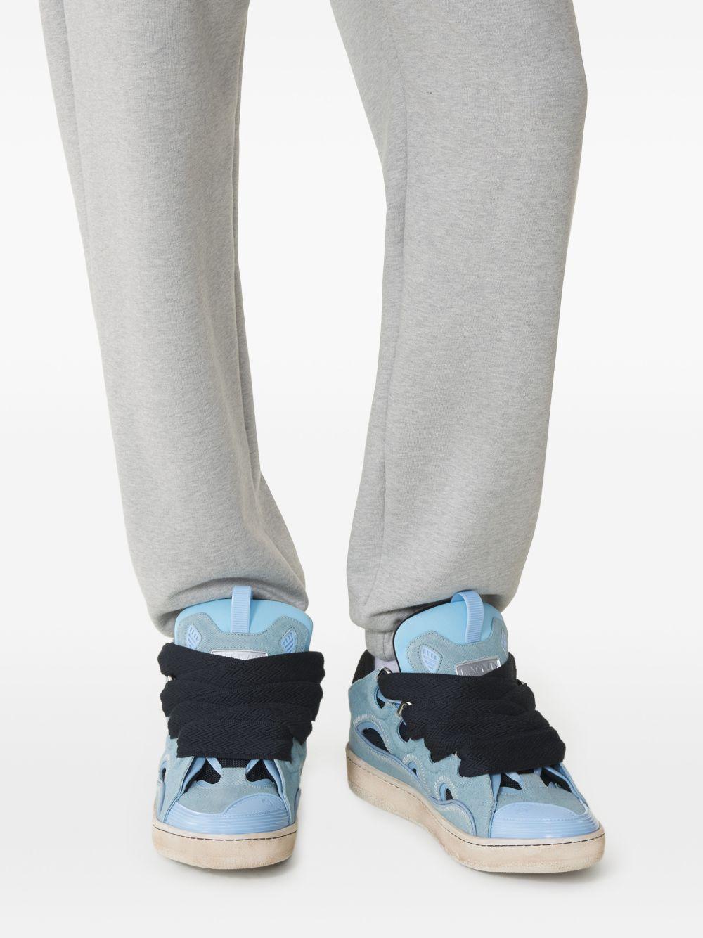Sneakers con lacci curb  in blu Lanvin - uomo 