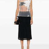 Top semi-trasparente in bianco Ann Demeulemeester - donna 