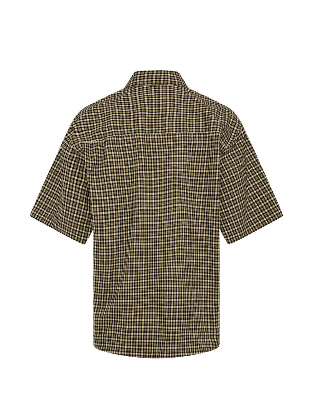Polo con pannelli a quadri in azzurri Martine rose - unisex 
