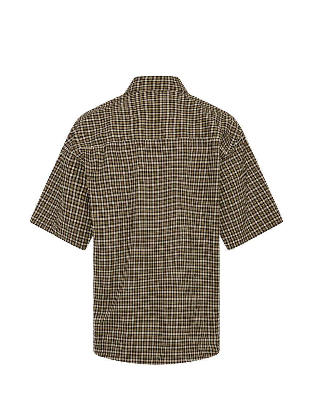 Polo con pannelli a quadri in azzurri Martine rose - unisex 