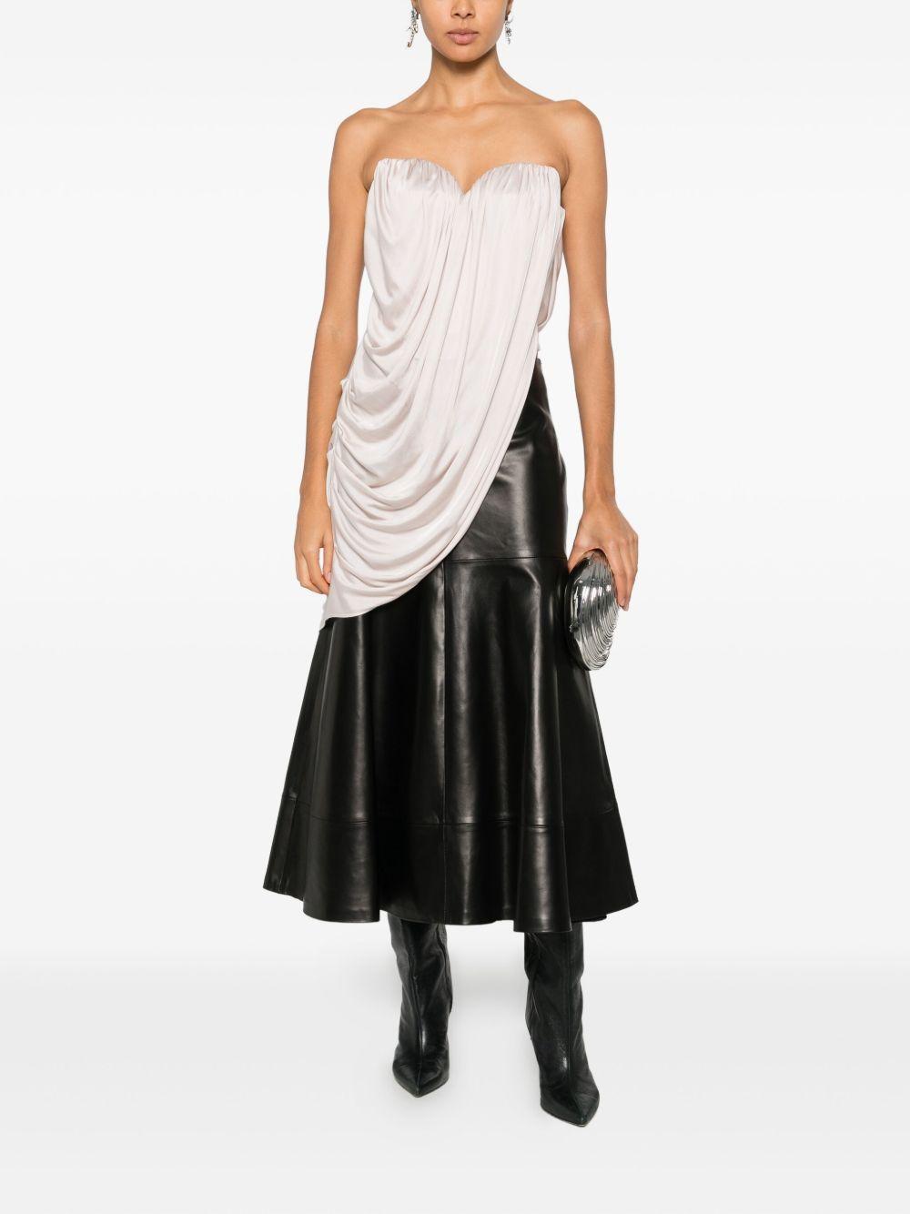 Top con ruches in avorio Giuseppe di morabito - donna 