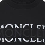 Felpa con logo in cotone in nero Moncler - uomo 