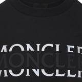 Felpa con logo in cotone in nero Moncler - uomo 