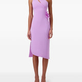 Abito midi asimmetrico con decorazioni in viola Coperni - donna 