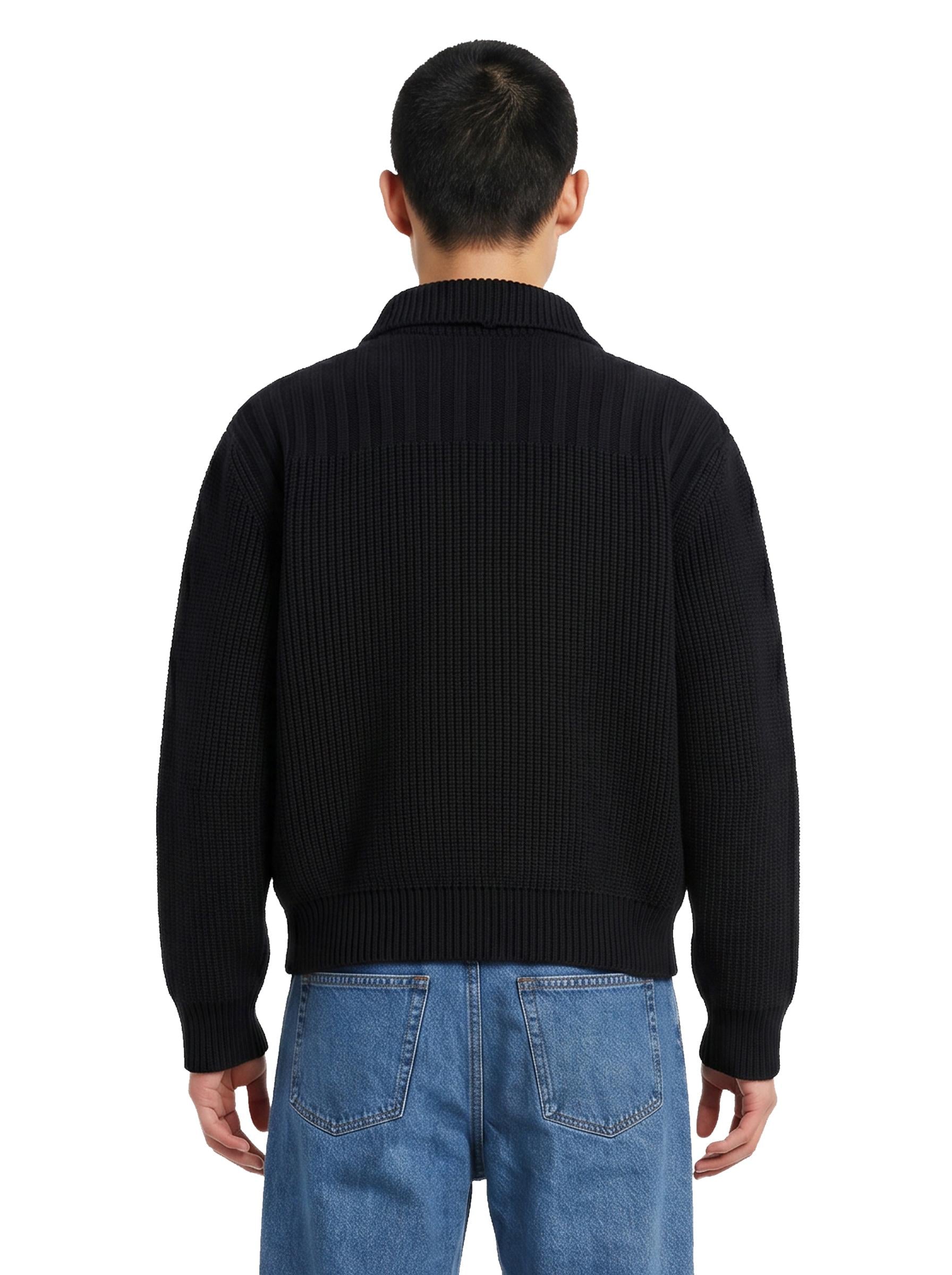 Cardigan in lana con bottoni nero 