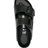 Ciabatte Arizona in pelle in nero Birkenstock - unisex 
