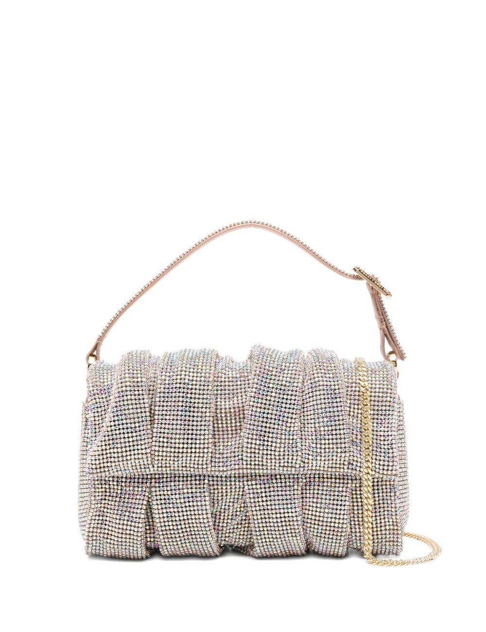 Borsa a mano con cristalli in rosa Benedetta Bruzziches - donna 