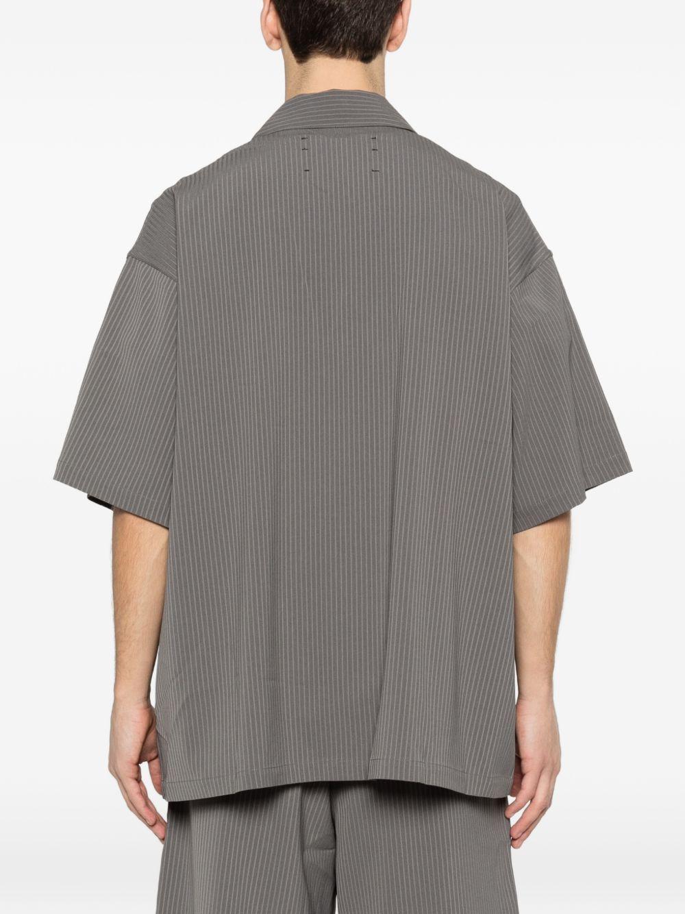 Camicia con taschino sul petto a fantasia gessata in grigio Song for the mute - uomo 