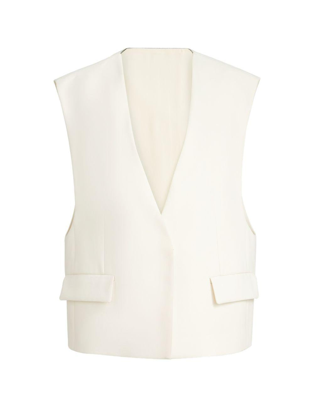 Gilet senza tasche in bianco Brunello cucinelli - donna 