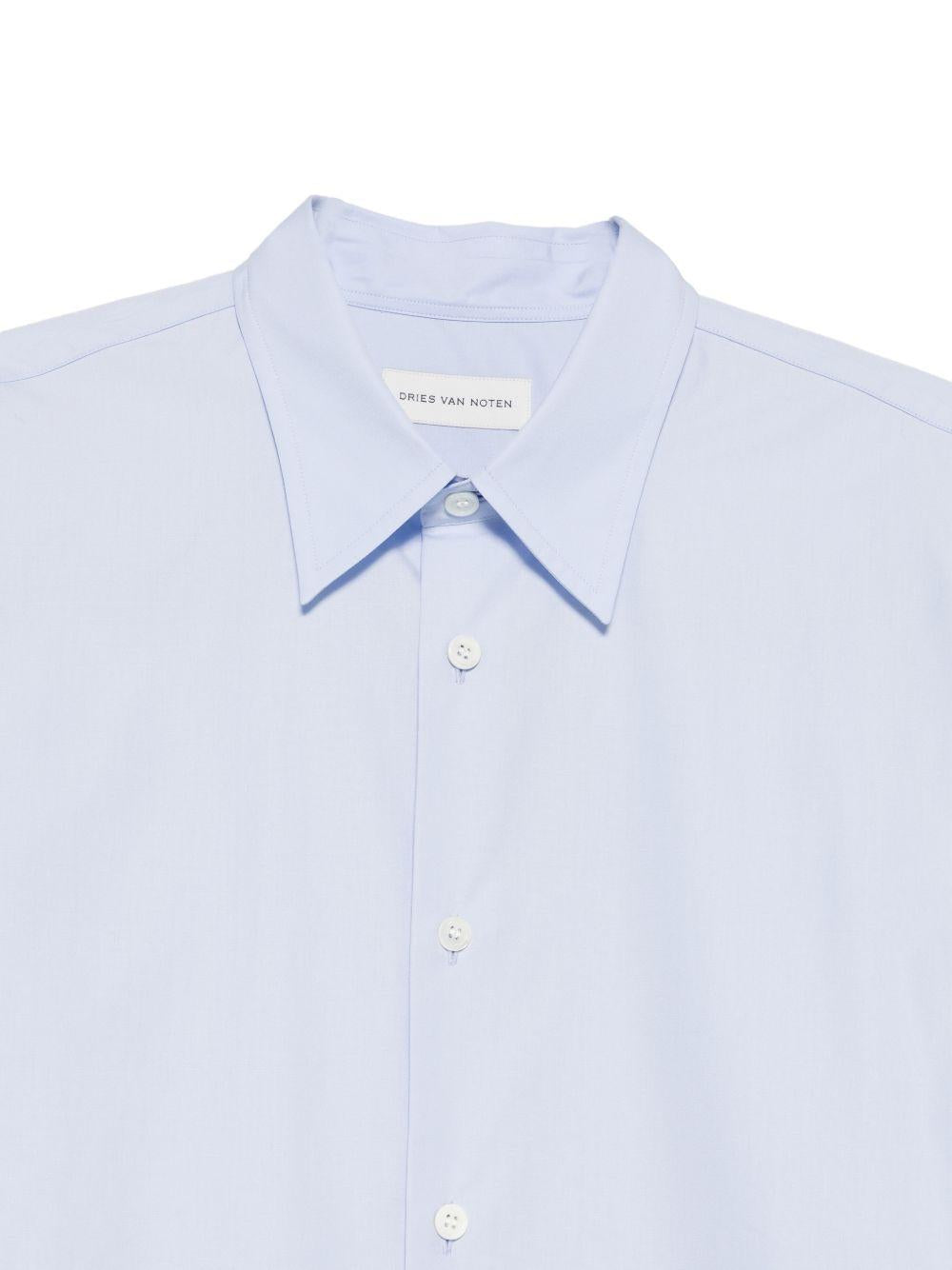 Camicia in cotone croom in blu Dries van noten - uomo 