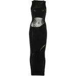 Abito lungo con scollo girocollo in nero Wolford - donna 