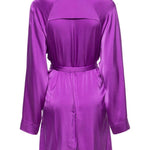 Abito con cintura stile kimono in viola - donna 