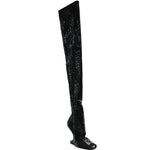 Stivali con paillettes in nero Rick owens lilies - donna 