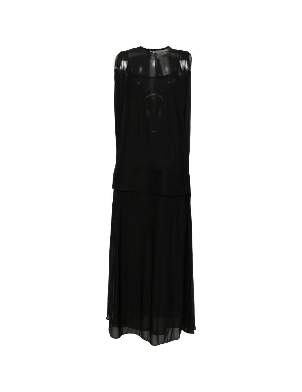 Abito midi smanicato in nero Sportmax - donna 