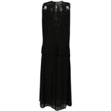 Abito midi smanicato in nero Sportmax - donna 
