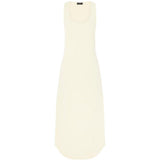 Abito midi con scollo rotondo in giallo Wardrobe.NYC - donna 