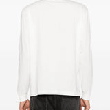 T-shirt a maniche lunghe con stampa a t-shirt da crociera in bianco Our legacy - uomo 