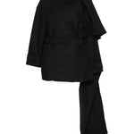 Cappotto con dettaglio sciarpa in nero Entire studios - donna 