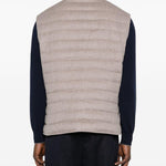 Gilet imbottito con tasche in beige Brunello Cucinelli - uomo 
