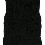 Top con ruches in nero - donna 