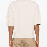 Polo in maglia in avorio Jacquemus - uomo 