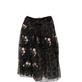 Gonna midi a fiori in nero Simone Rocha - donna 