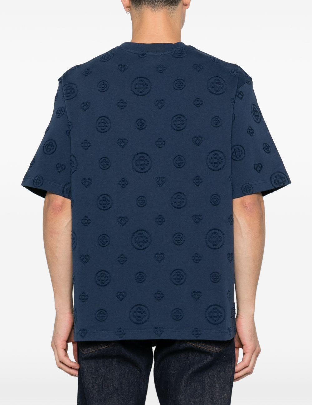 T-shirt con logo in blu Casablanca - uomo 
