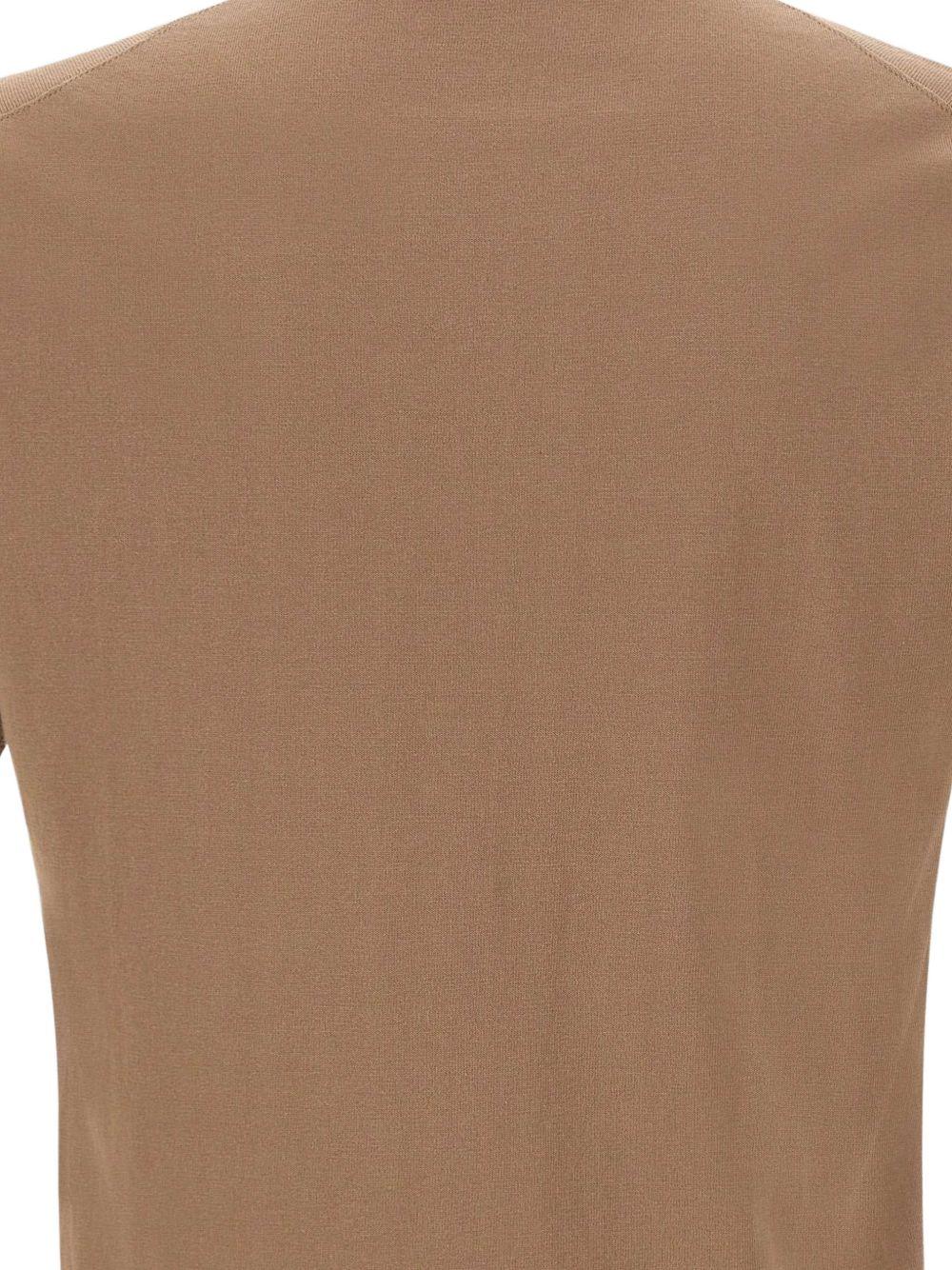 T-shirt girocollo in beige Kangra - uomo 