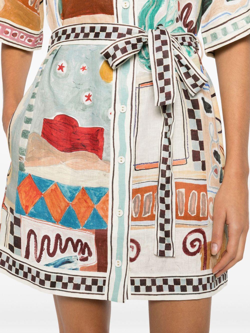 Chemisier con stampa grafica multicolore Alemais - donna 