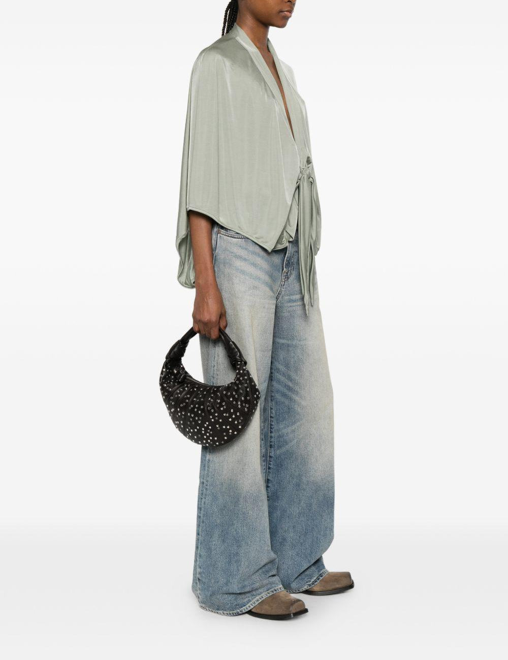 Blusa con nodo in argento Rick Owens Lilies - donna 