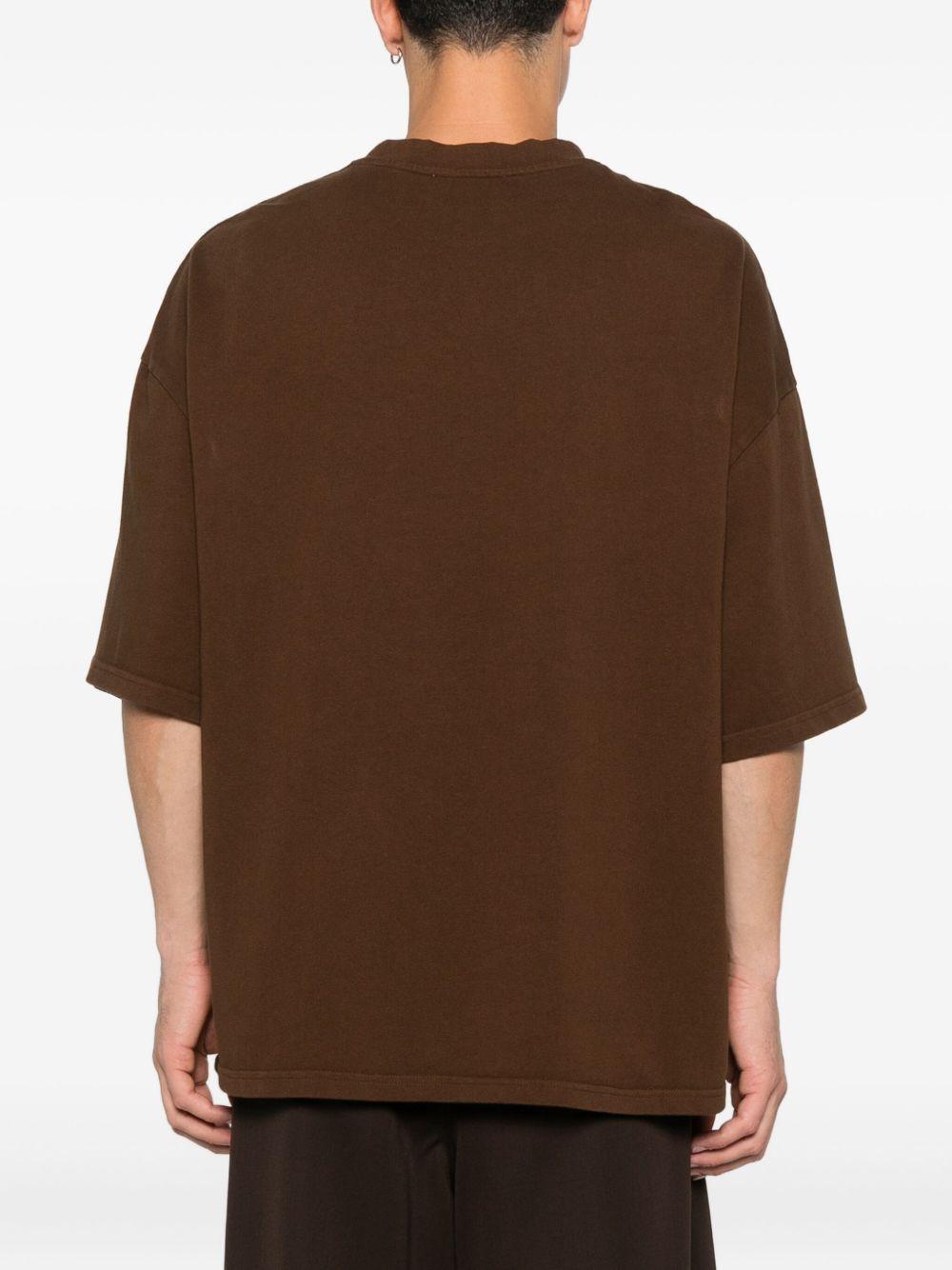 T-shirt a manica corta in marrone  Entire studios - unisex 