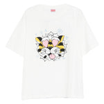T-shirt con stampa tigrata in bianco Kenzo - uomo 