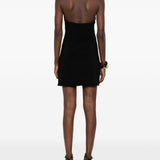 Abito mini collo halter in nero Norma Kamali - donna 