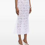 Gonna midi in pizzo in bianco Oséree - donna 