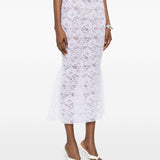 Gonna midi in pizzo in bianco Oséree - donna 