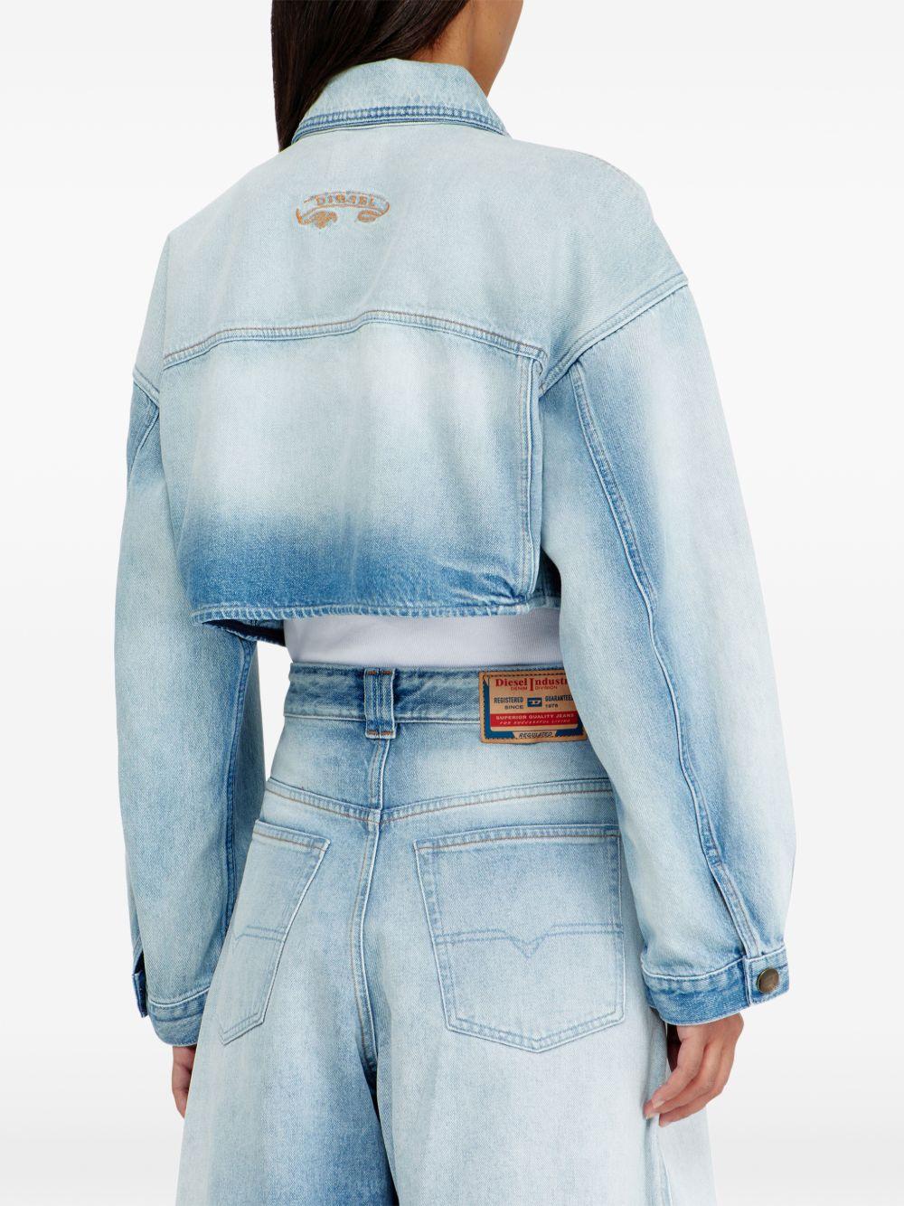Giacca denim crop de-malley-s in celeste Diesel - donna 