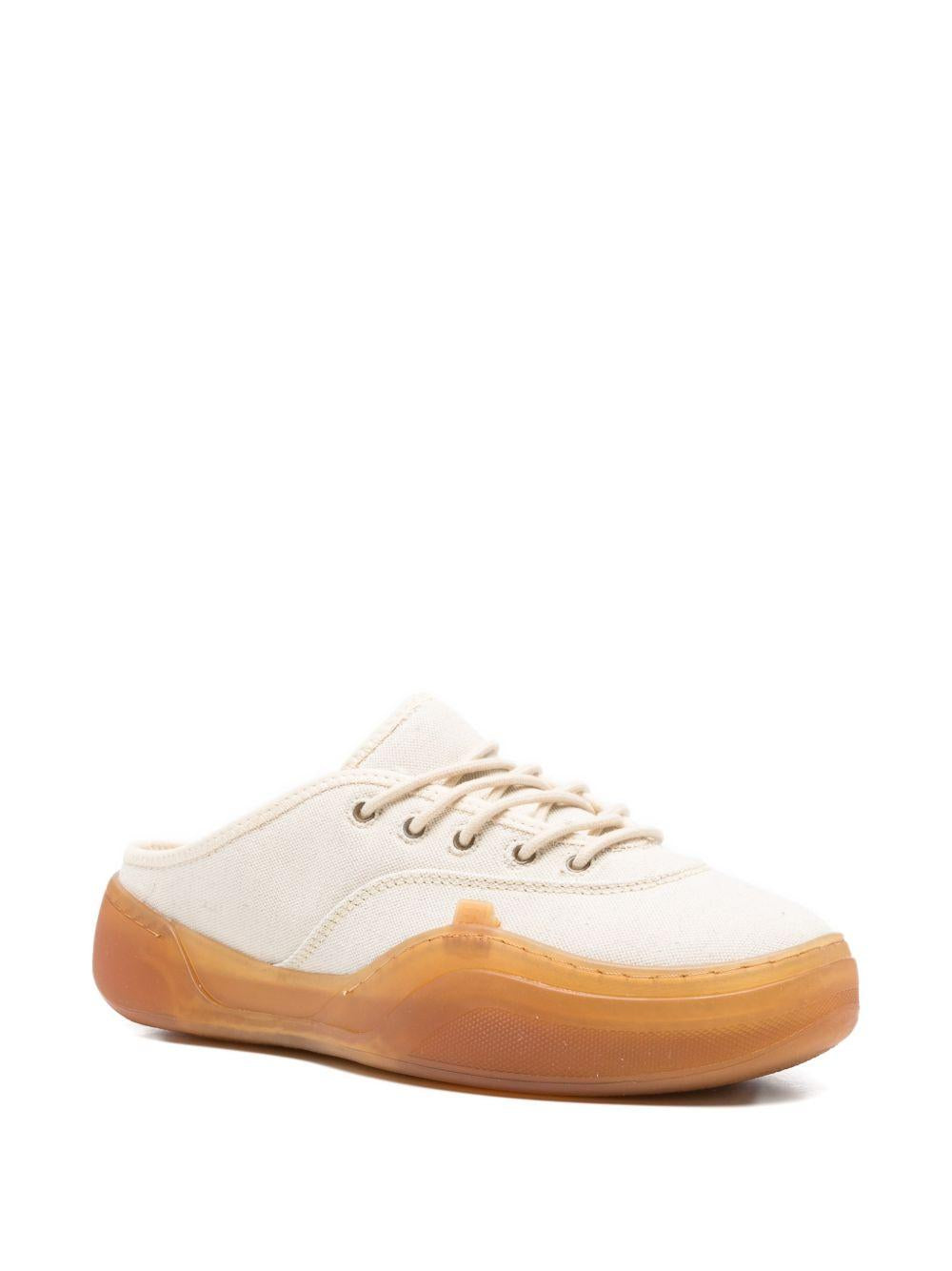 Sneakers con lacci in avorio Erl - unisex 
