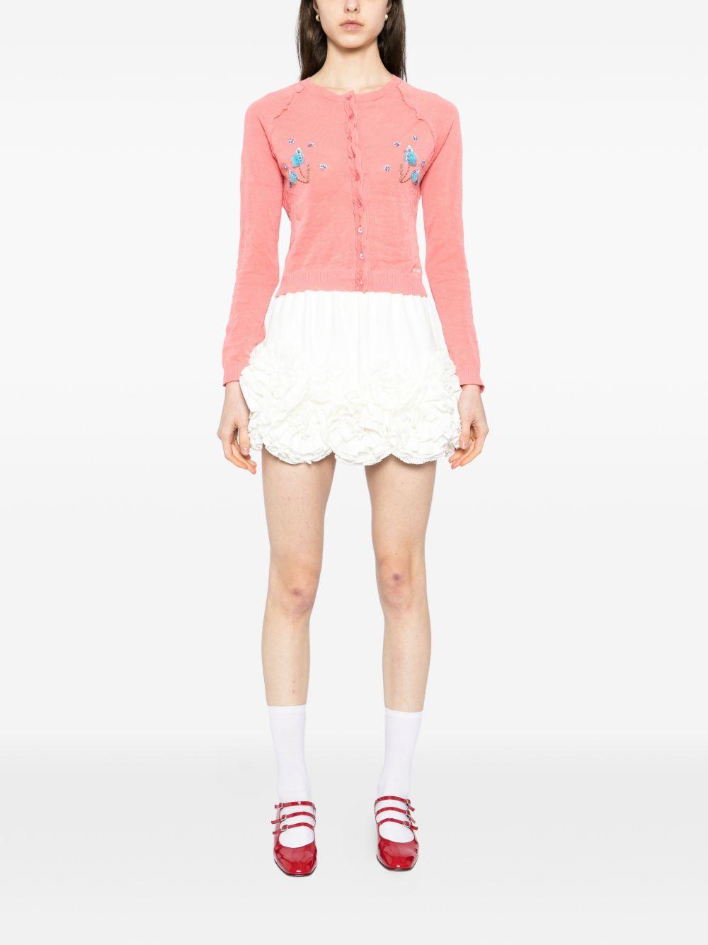 Cardigan con ricamo in rosa Shushu/tong - donna 