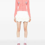 Cardigan con ricamo in rosa Shushu/tong - donna 